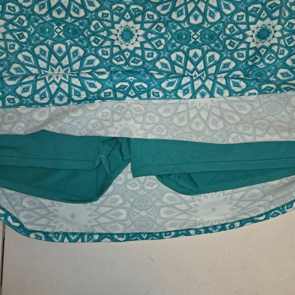 Tranquility By Colorado Clothing Large Turquoise & White Patterned Skirt 3898 - Picture 3 of 7